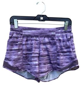 lululemon athletica Purple Striped Running Shorts
